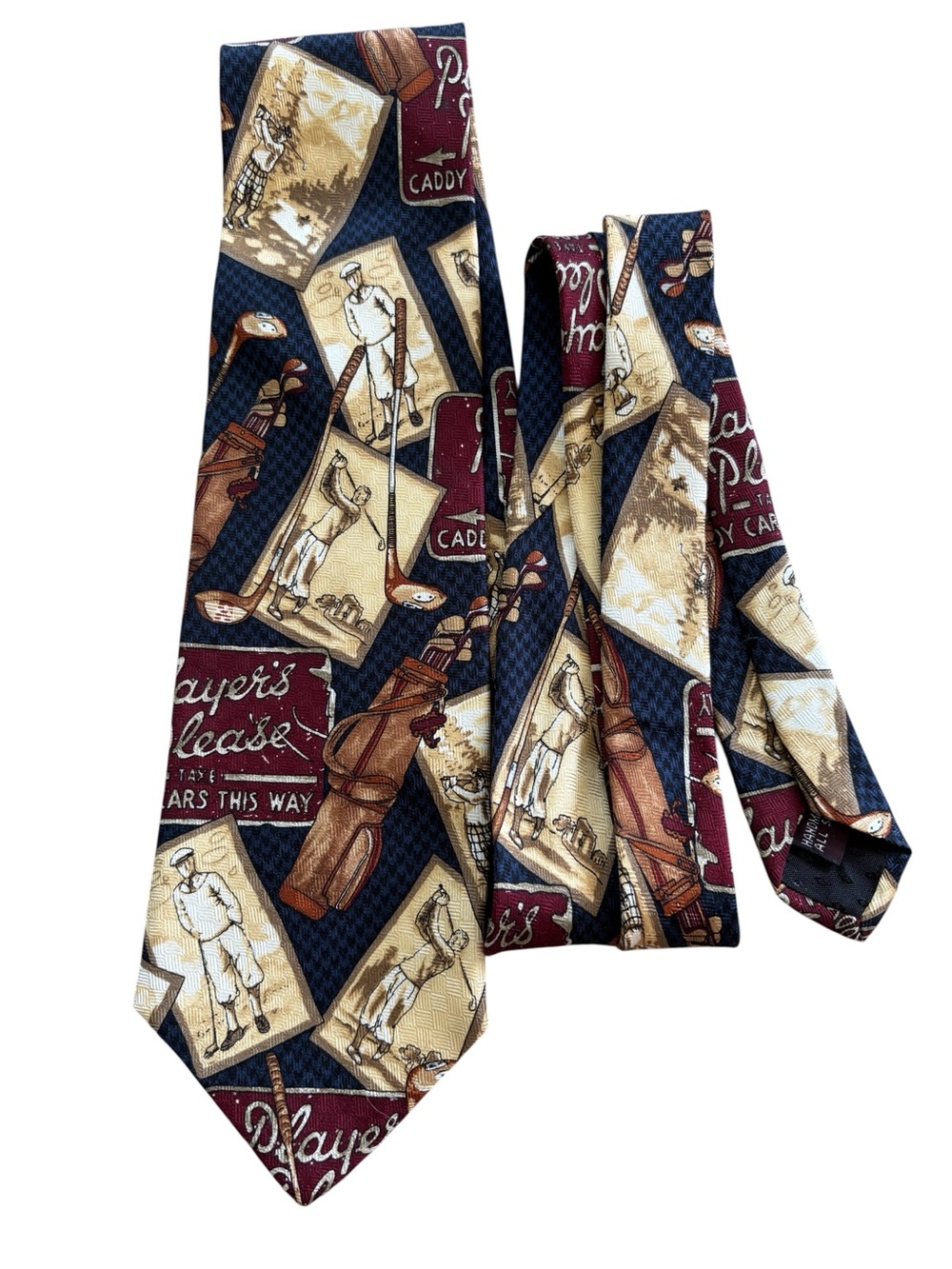 Cromley & Finch London Golf Themed Mens Neck Tie Handmade All Silk Clubs Golfer